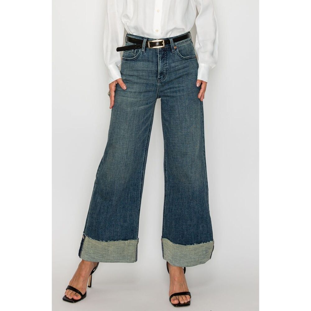 HIGH RISE CUFFED A WIDE LEG JEANS Artemis Vintage 7/27